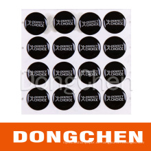 Benutzerdefinierte PU Material Design Druck Dome Logo 3m Epoxy Aufkleber